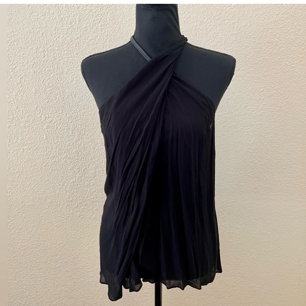 Helmut Lang Lush Voile Twist Neck Top - Picture 5 of 7